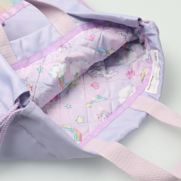 🆕【⭐訂購⭐】🇯🇵日本直送 獨角獸/小熊刺繡 薄紗褶邊 索繩背包🌀 [ELBD-0143][260318]