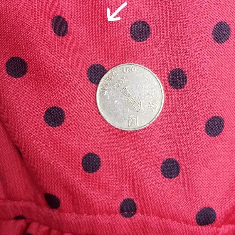 Vintage Japanese Iconic Red and Black Dotty Pattern Cowl Collar Dress / 80s Party Dress (MT1608-157)