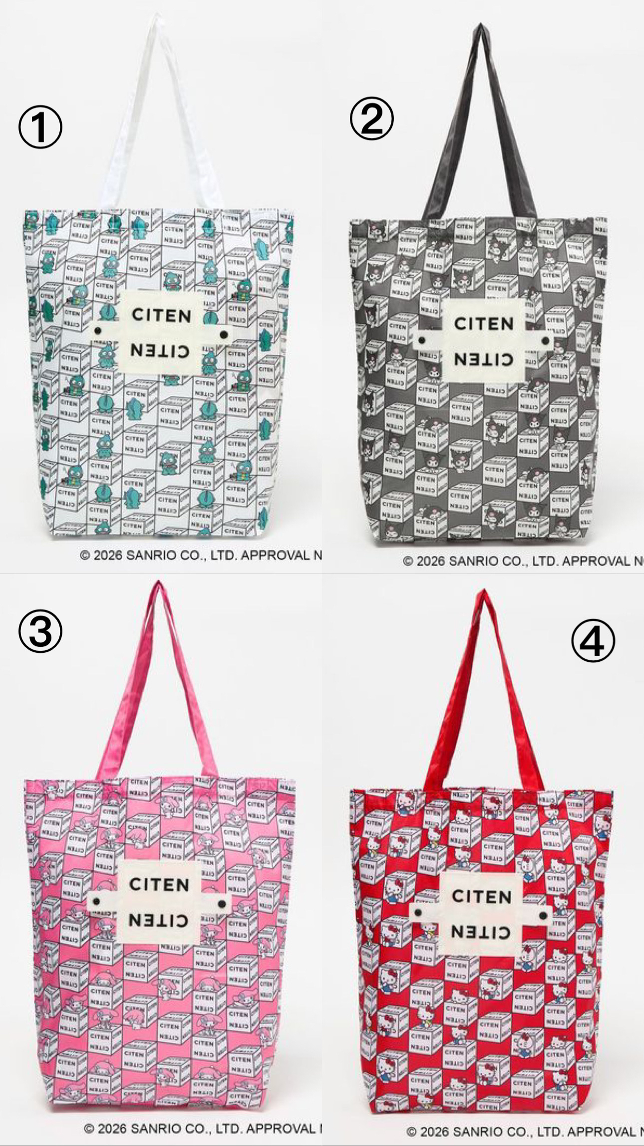 SANRIO × CITEN 聯名系列環保袋 (5月下旬先出貨）