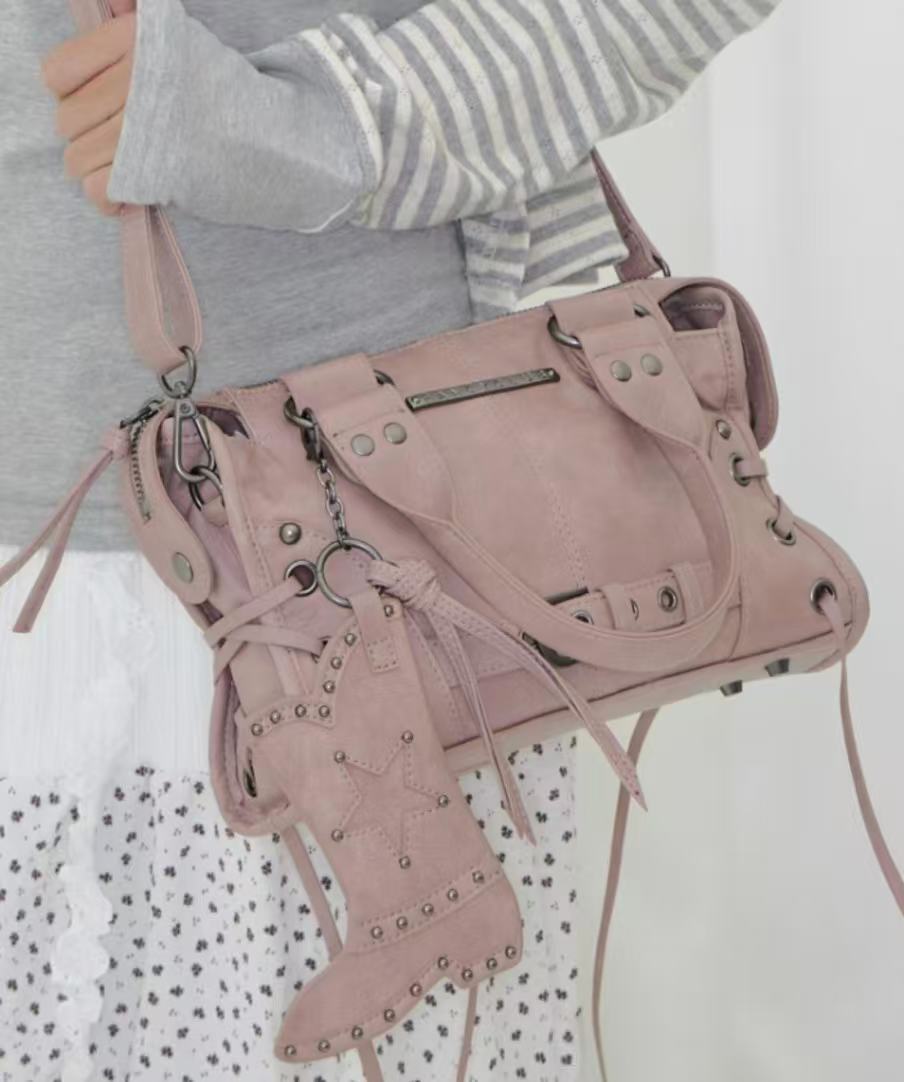 Fancyclub BELTED WASHING LEATHER MINI BAG (PINK) F26QE991