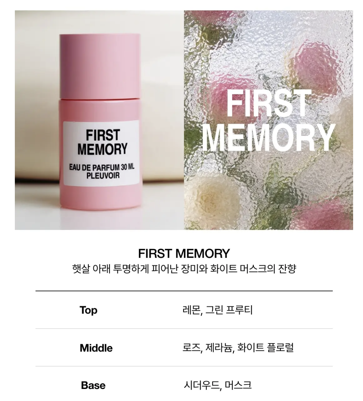 Jennie同款｜韓國小眾香氛品牌 Pleuvoir Eau de Parfum 香水 30ml /支 