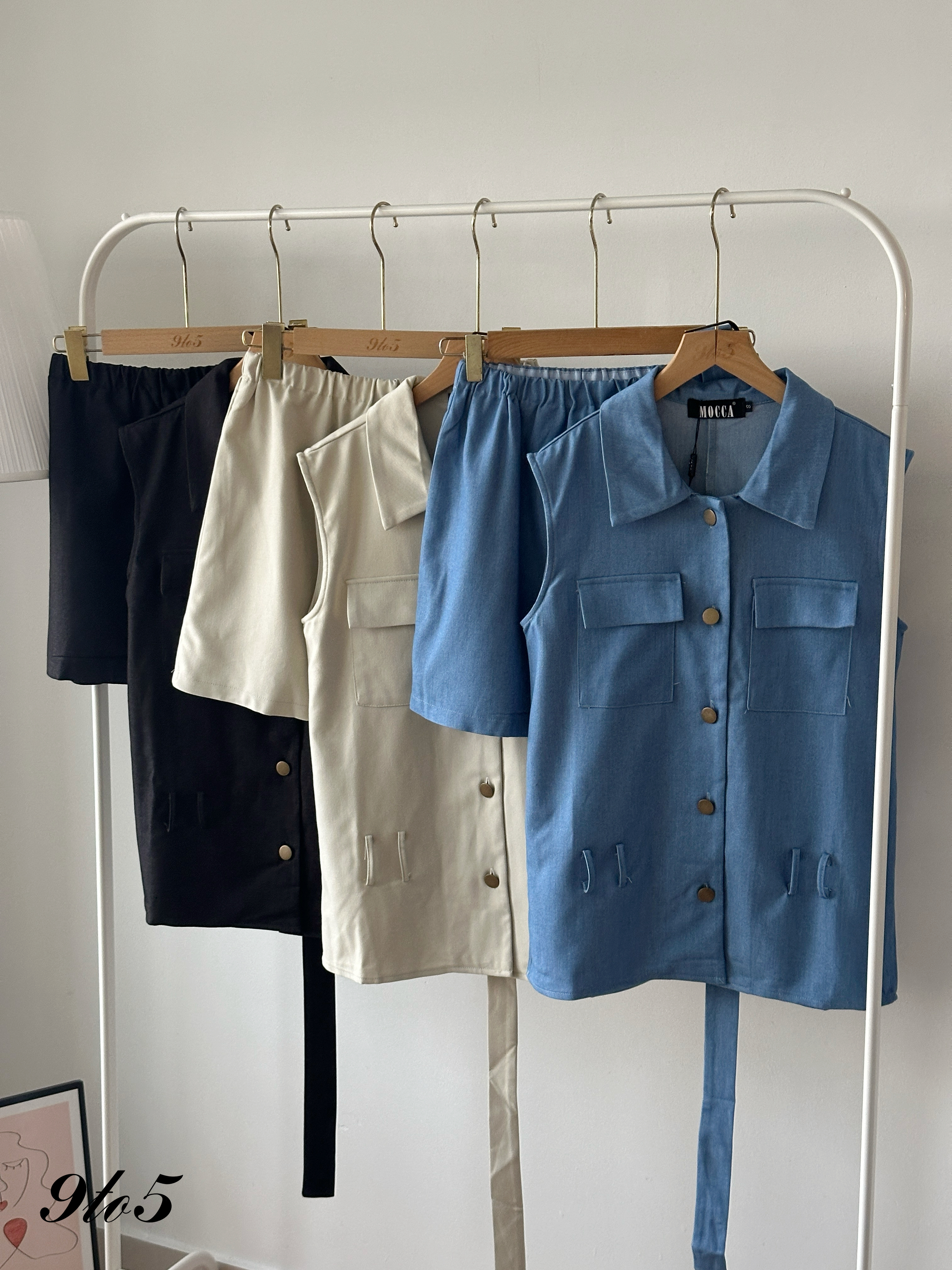 D2363 Long Vest Matching Set - 3 Colors 