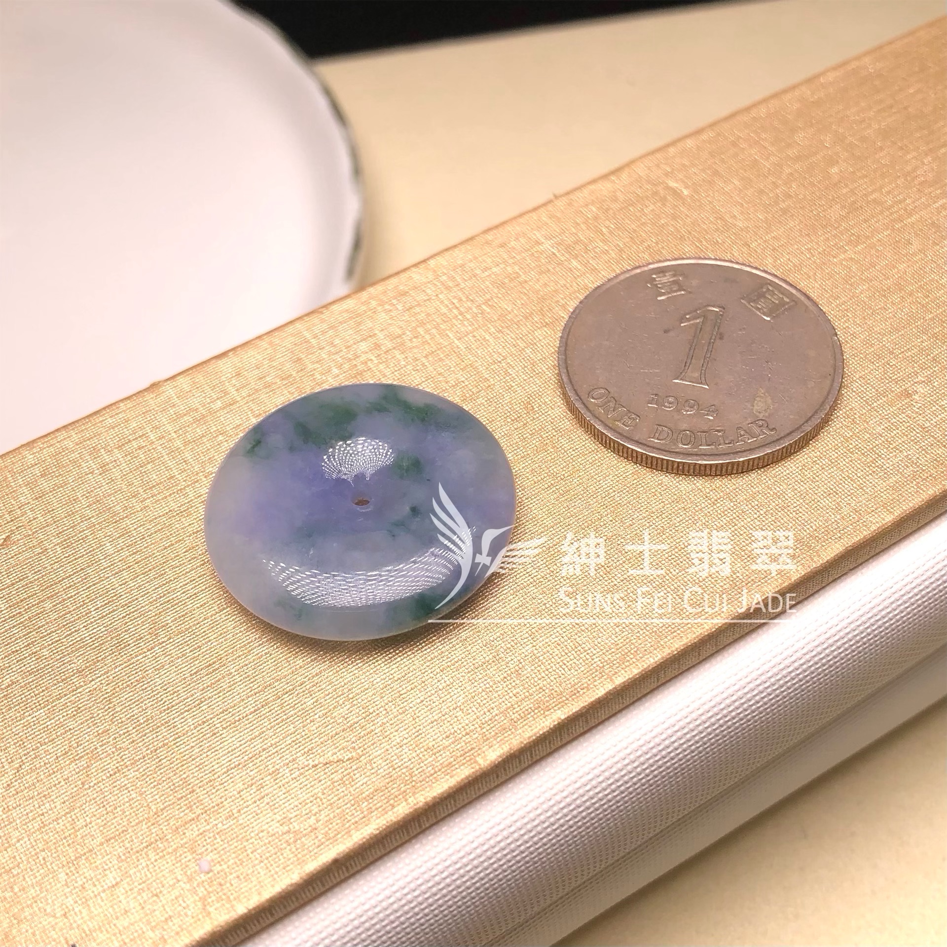   B08496 茄紫飄花平安扣
