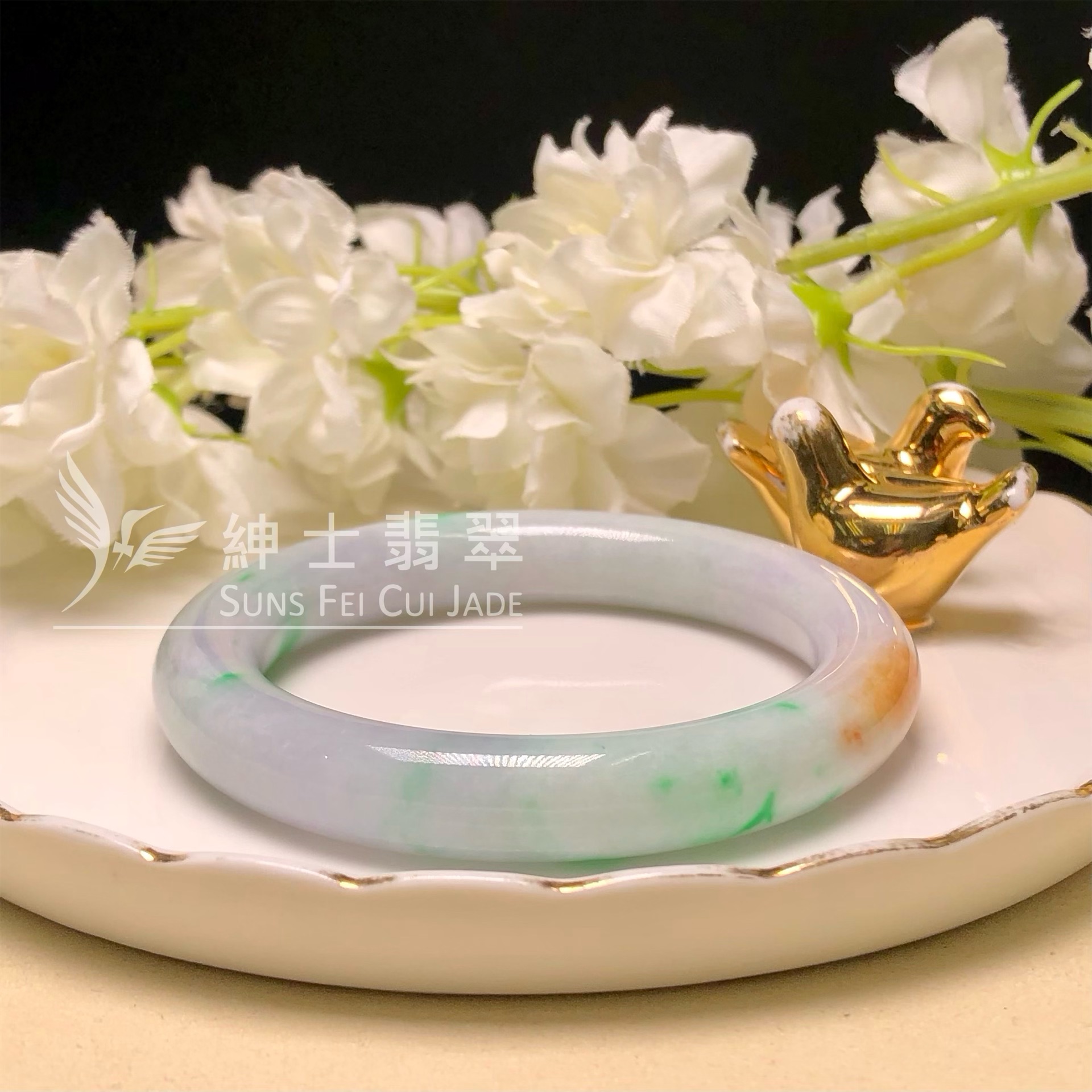 C06296 木那飄翠圓鐲52.5mm