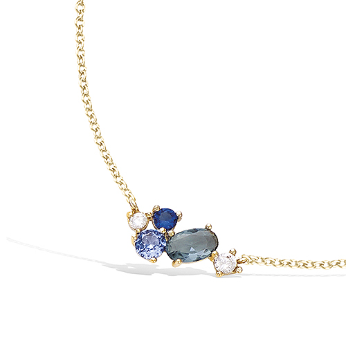 Elena Sapphire Necklace Plaqué or 