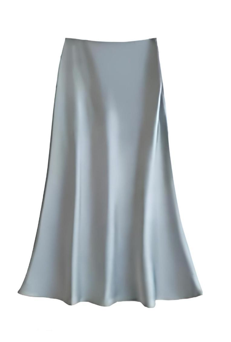 Satin Drape A-Line Midi