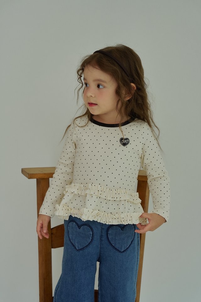 Momoann | Dot Frill Tee
