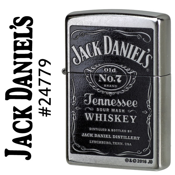 美國製造 | Zippo指定經銷商 Zippo 24779 Jack Daniel's 標誌打火機 – 街頭鉻經典徽章 Jack Daniel's Label Lighter – Street Chrome Classic Emblem