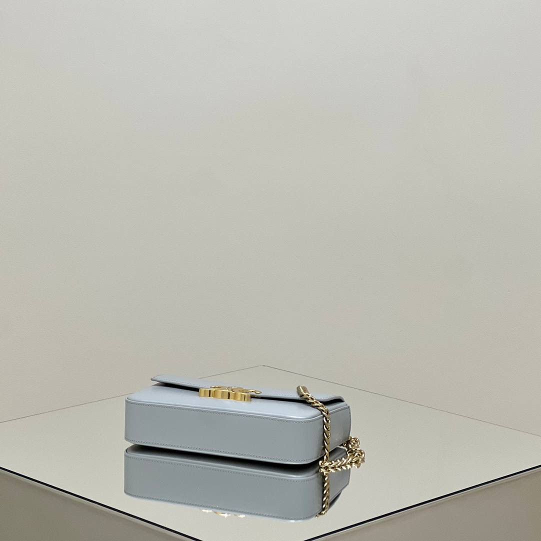 🔥大货实拍图 𝗖𝗘𝗟𝗜𝗡𝗘 ♥ 𝗧𝗥𝗜𝗢𝗠𝗣𝗛𝗘链条腋下包 型号：197993 尺寸：20.5*11.5*4cm