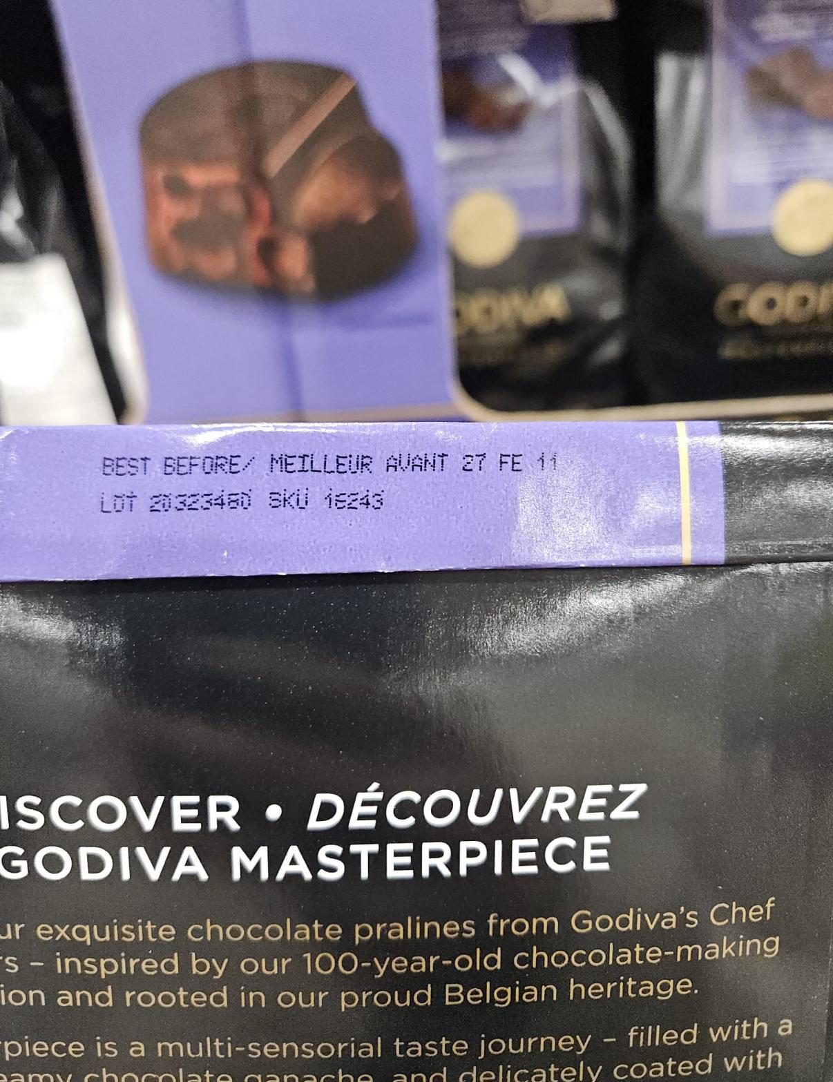 美國 Godiva Masterpiece 流心心太軟黑朱古力家庭裝（428g）一包大約45粒