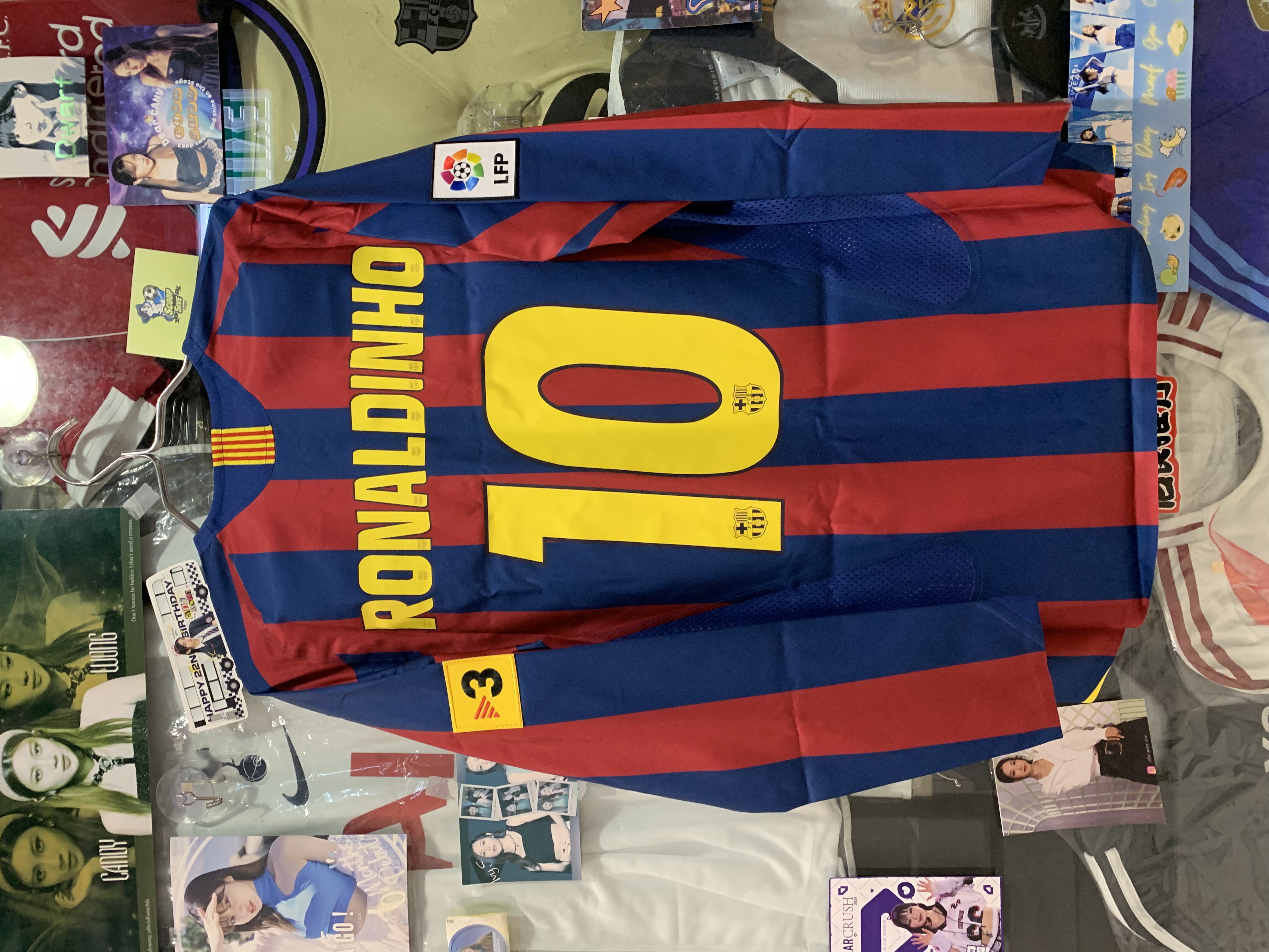 2005-06 巴塞隆拿 主場 復刻 球員版 長袖 連10 Ronaldinho