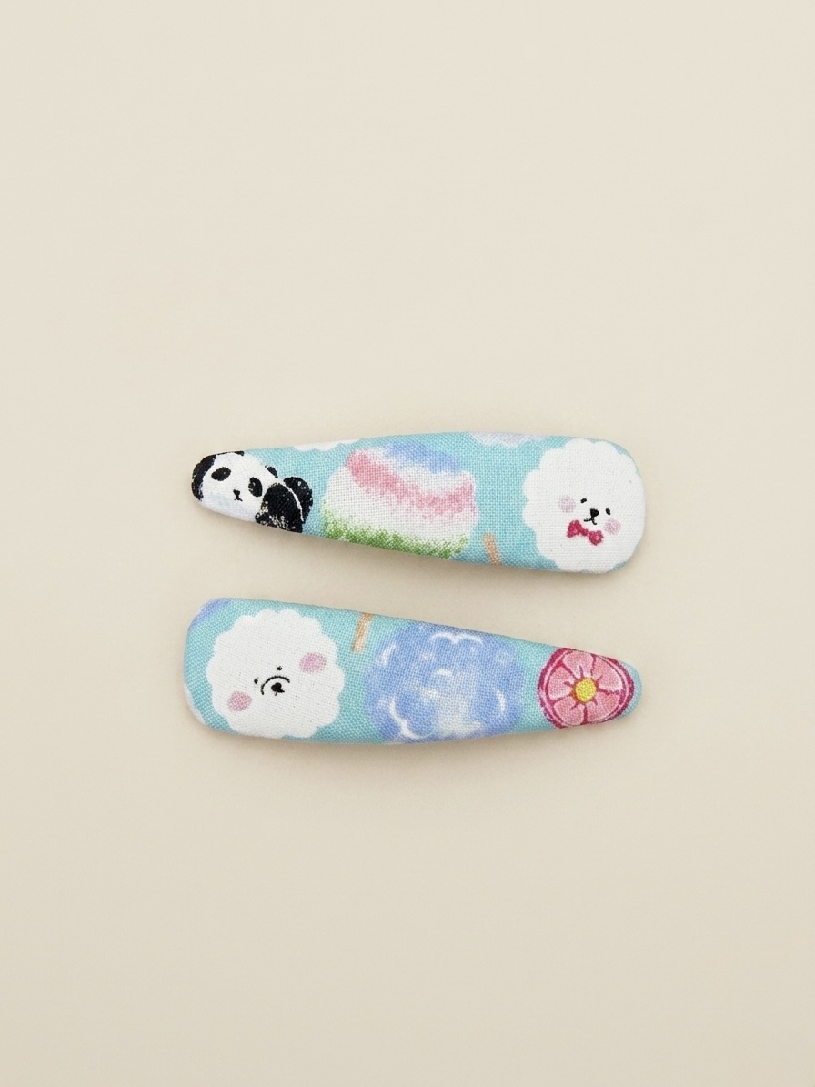 萌趣動物刨冰水滴夾（7cm）