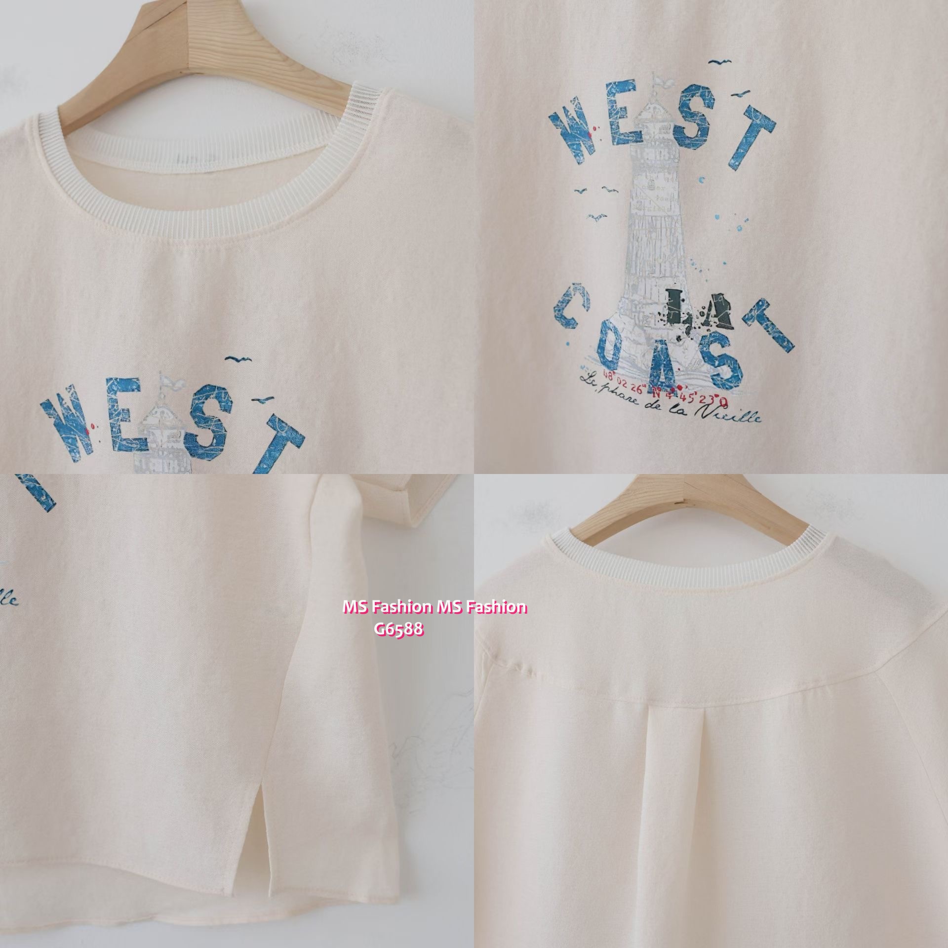 G6588 靚print top