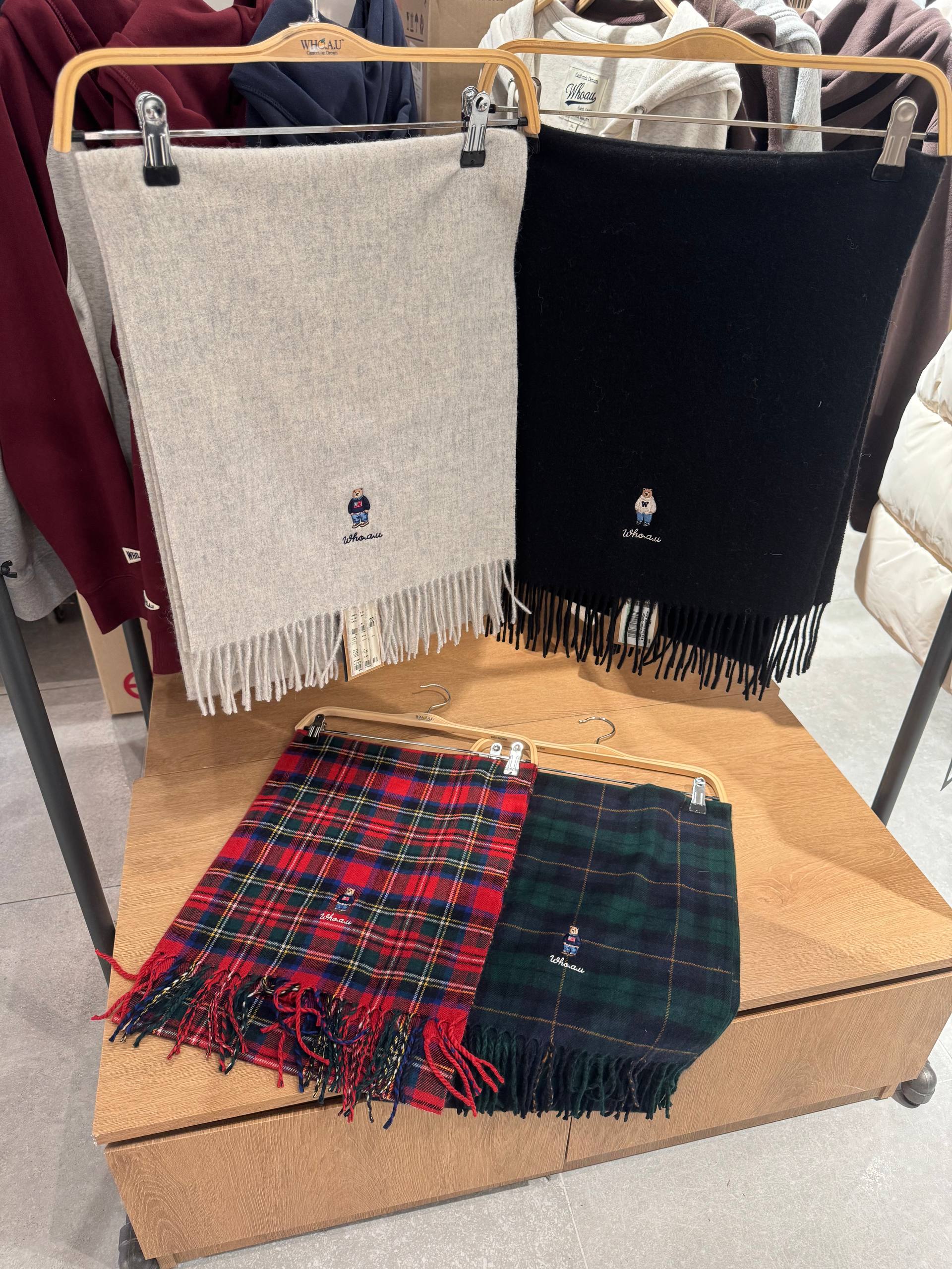 🇰🇷Whoau 小熊围巾