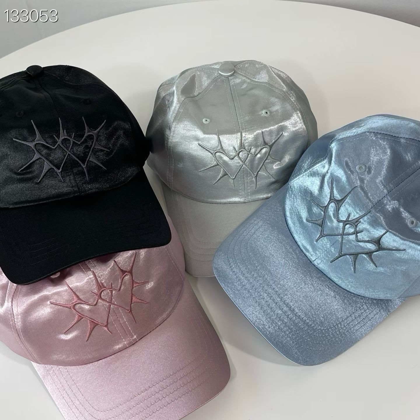 LY2 亮面愛心刺繡棒球帽 