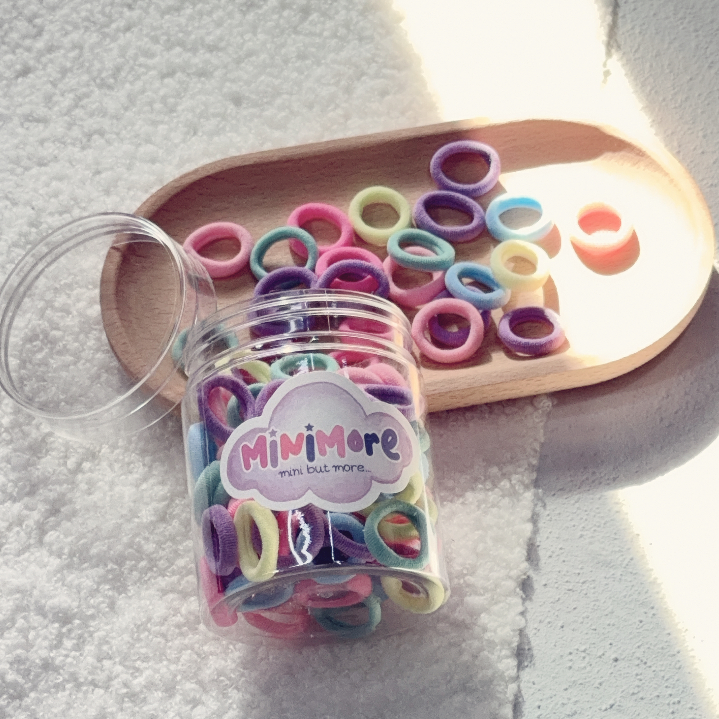 Basic mini hair tie (Pastel set B) 迷你彩色(粉彩 set B)軟糯髮圈