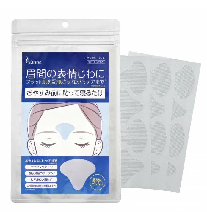 日本製 Buhna 淡化眉間皺紋睡眠美容貼(24杖入) - 1件 現貨