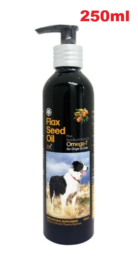 Fourflax-紐西蘭天然亞麻籽油+沙棘果油(Omega7)配方 貓狗適用 250ml (最佳使用期: 23/3/2028) *新舊包裝隨機*