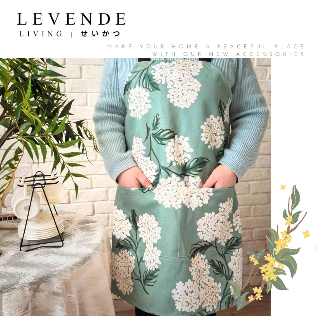 Levende北歐簡約繡球花圍裙