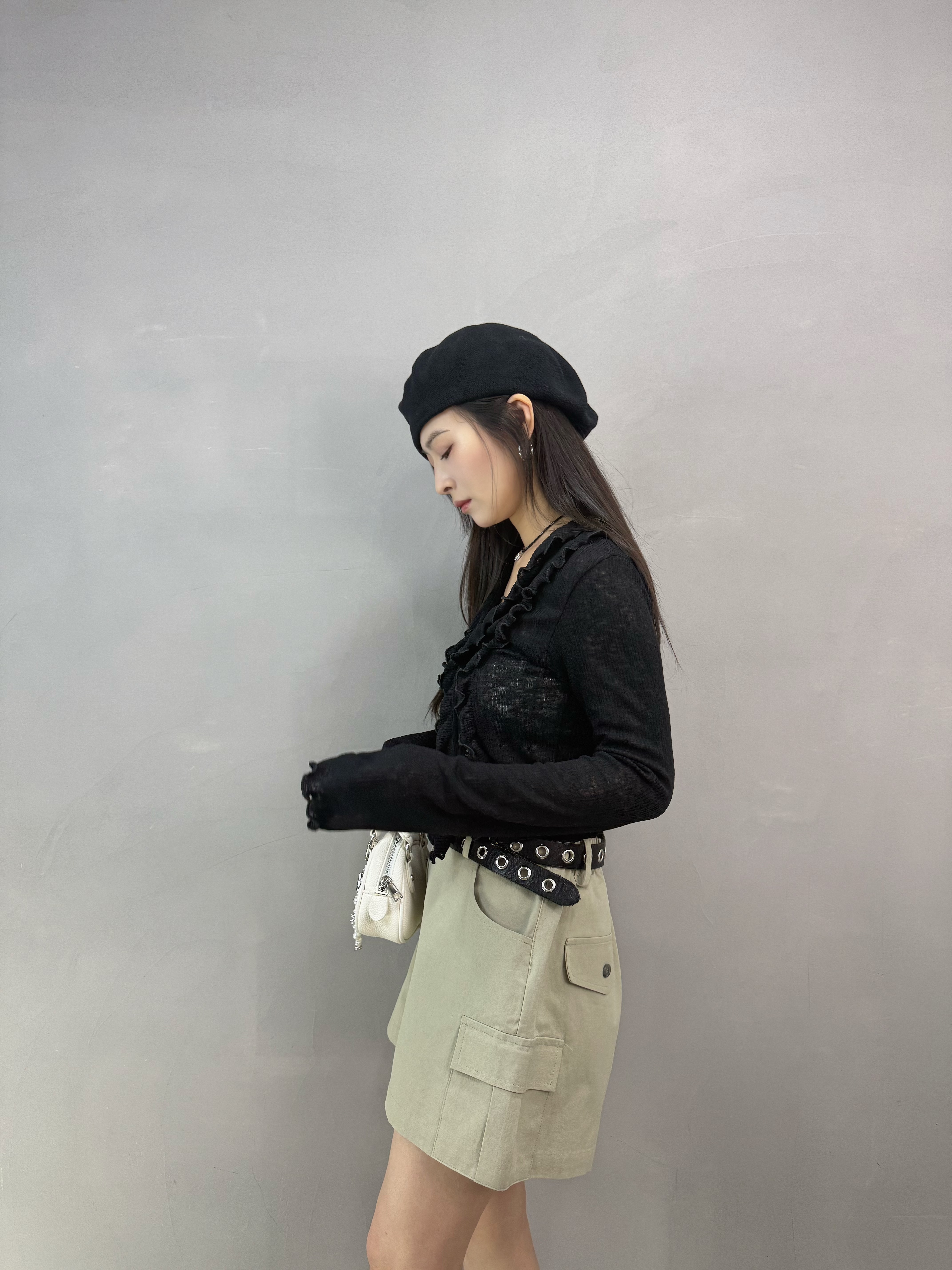 H14 ruffle邊喇叭袖外套仔
