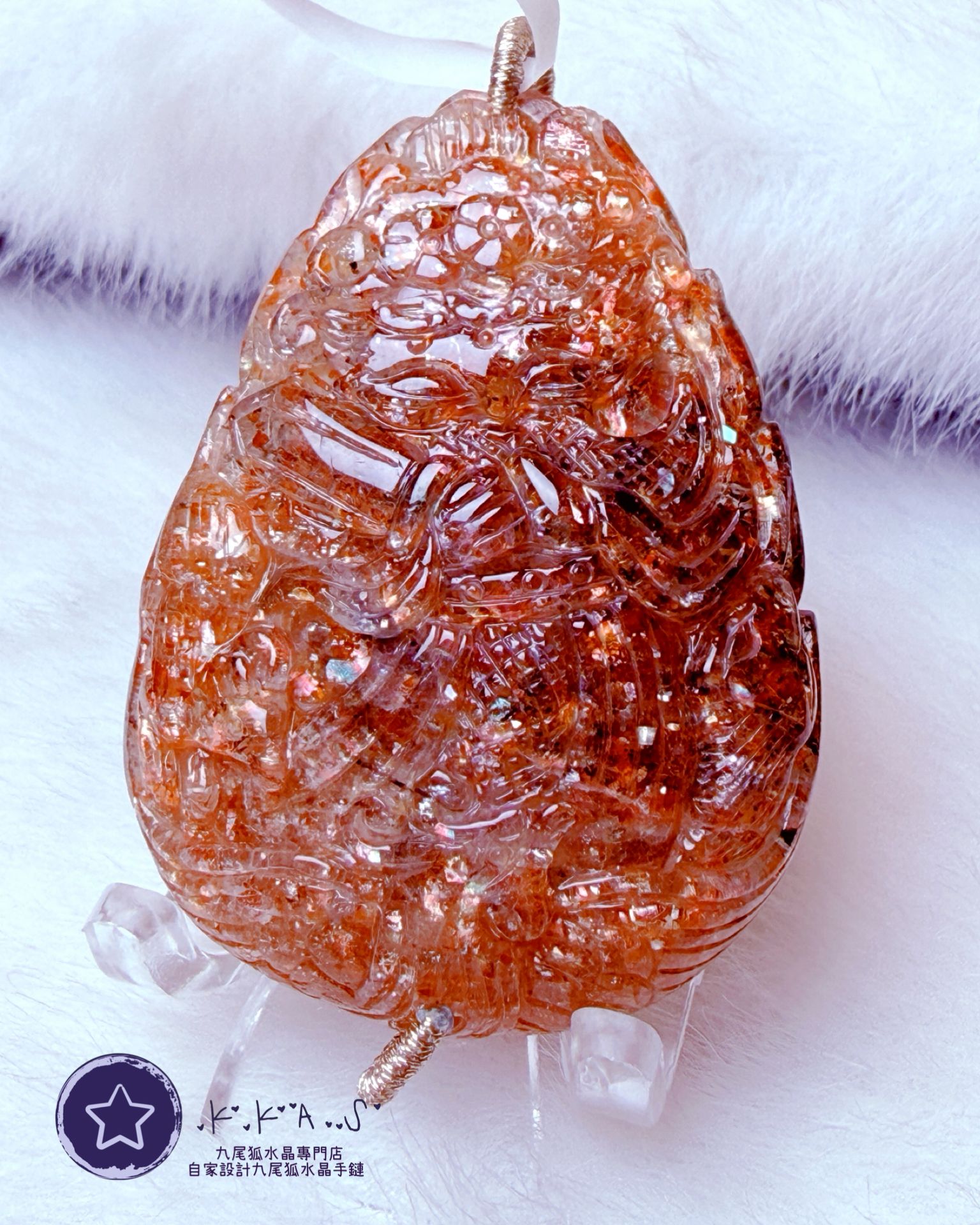 K00086 Black Label 金太陽 將軍女狐 - 吊墜/手牌兩用款(上下孔)