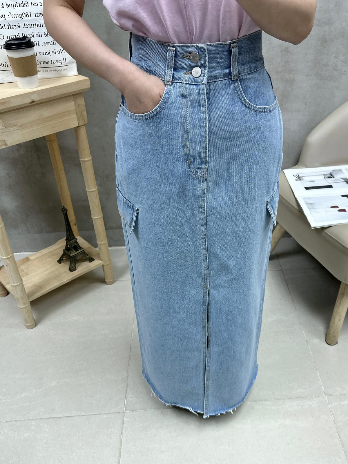 J08 雙袋牛仔裙