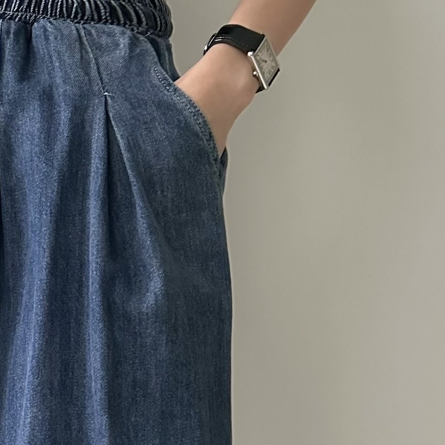 垂墜感牛仔闊褲