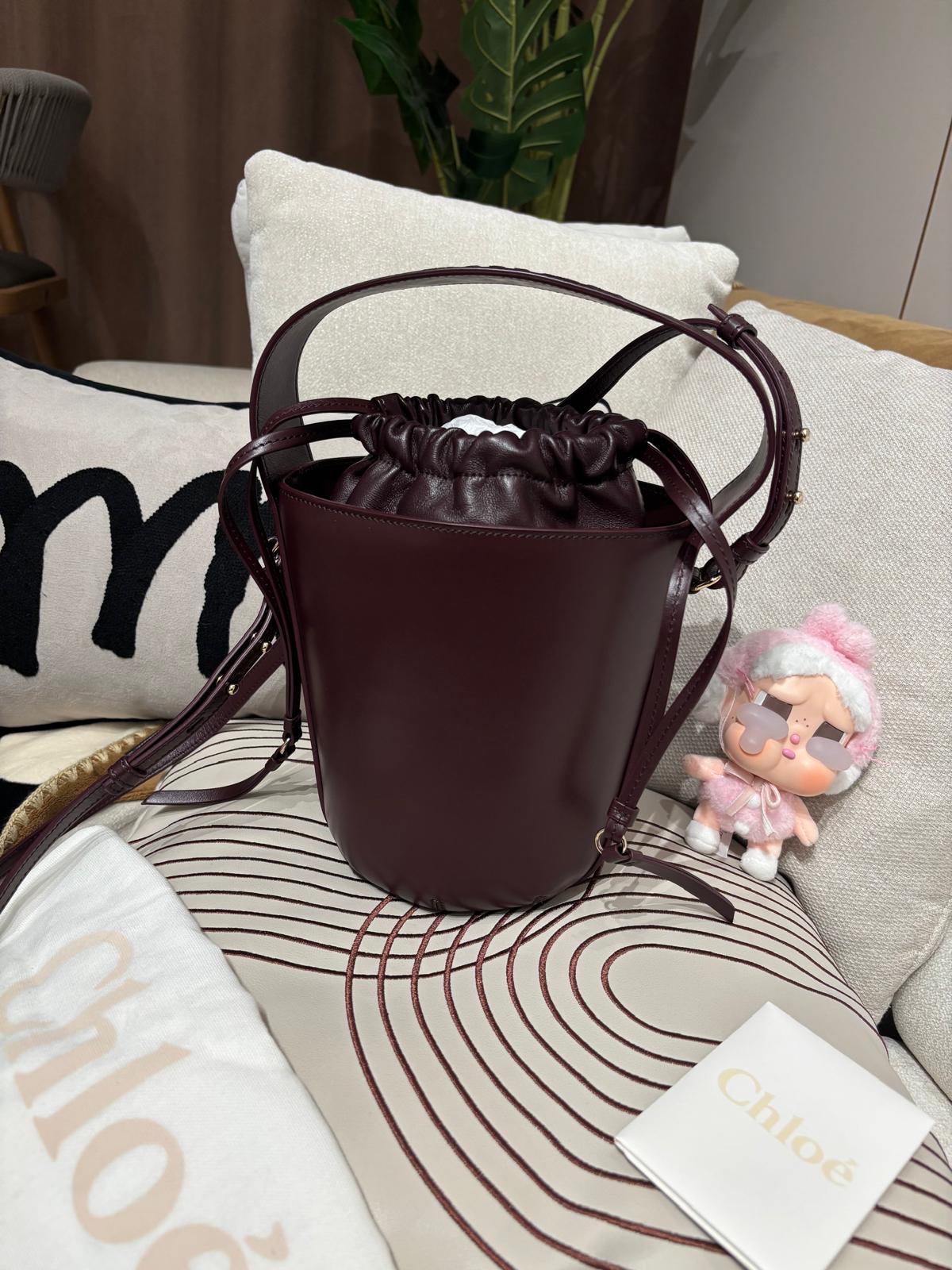 Chloe sense bucket 2way bag 酒紅 100%Authentic ,98%new ✅card✅dust bag 