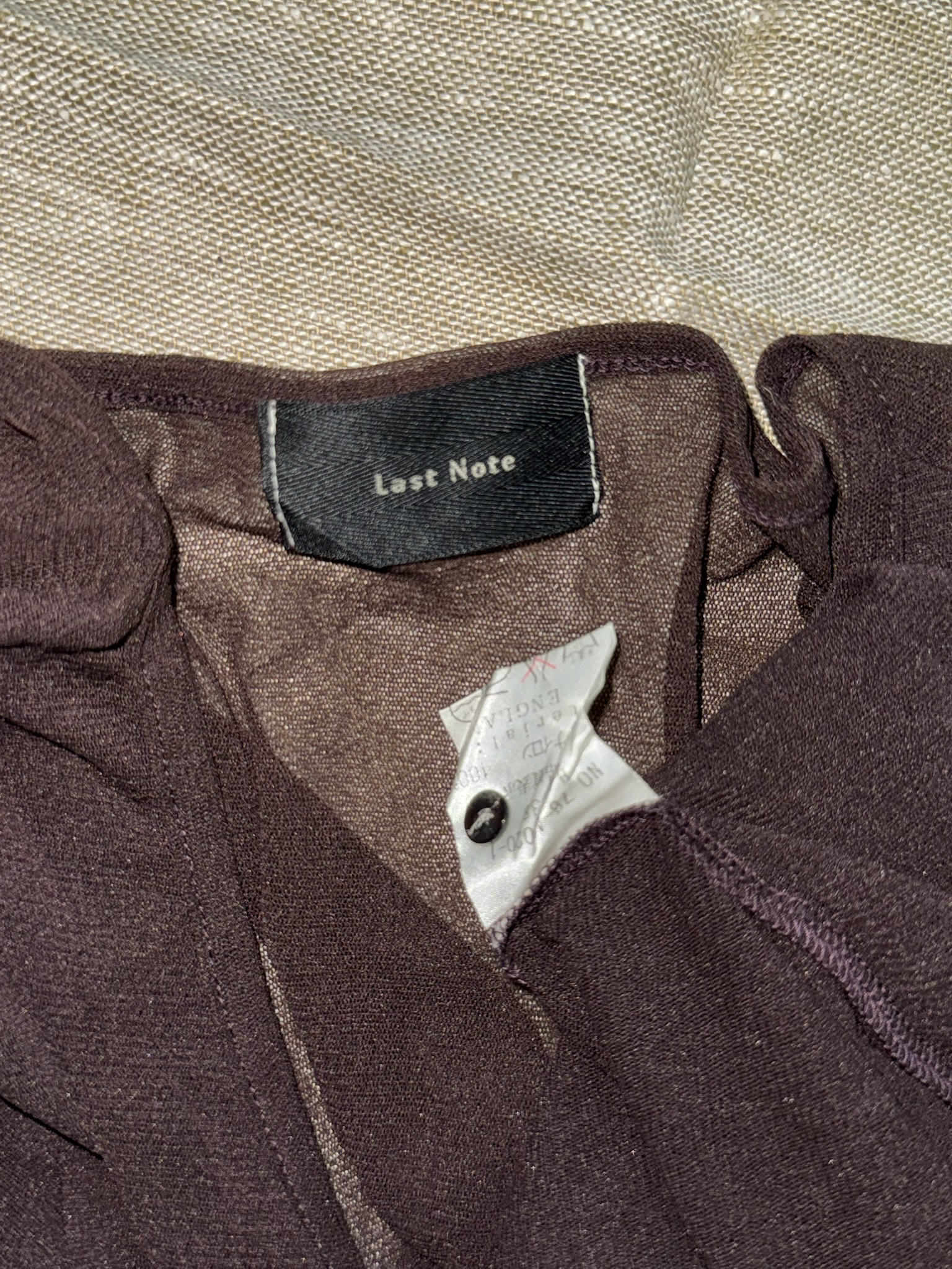 Brown Sheer V-Neck Ruffle Top/Outer