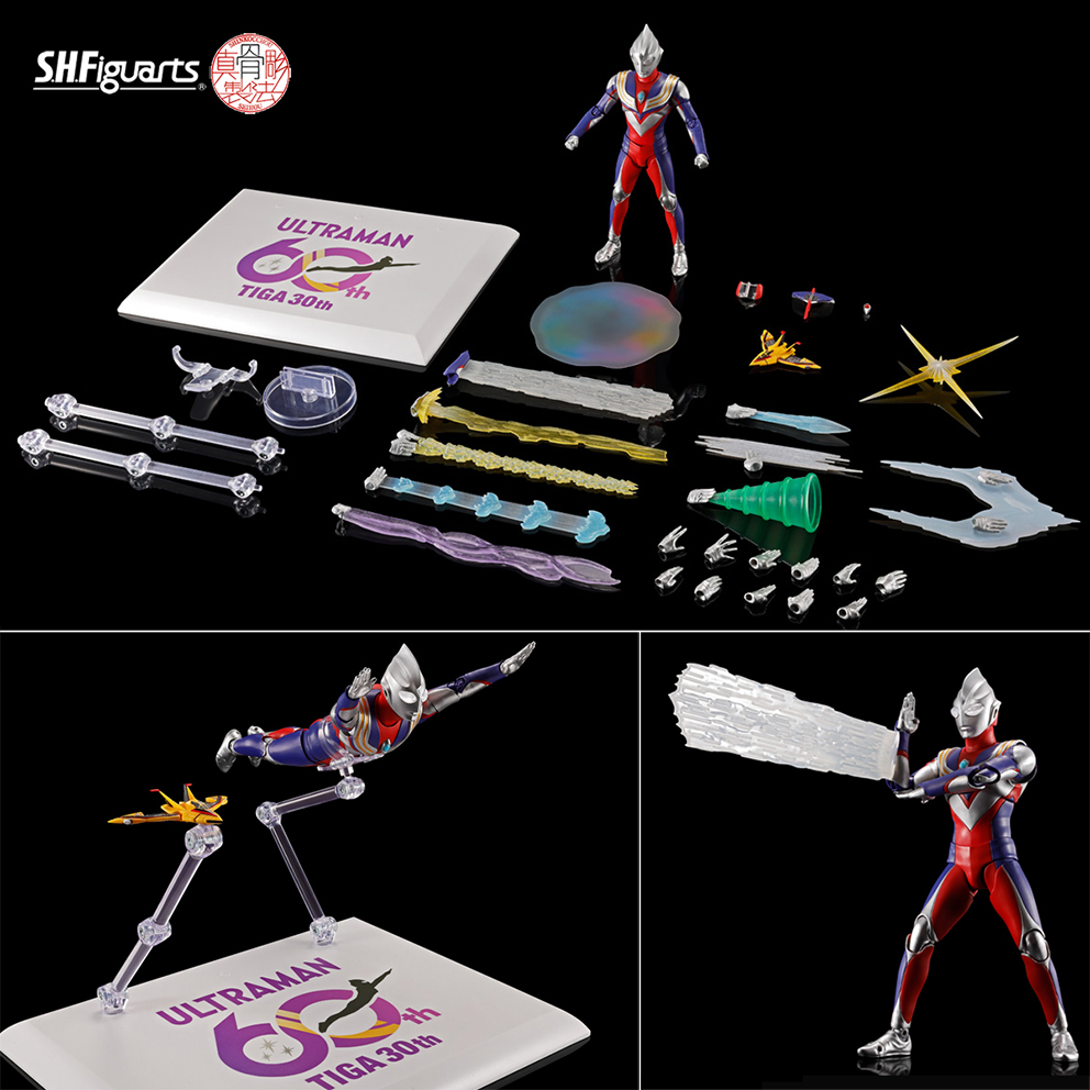 (預訂訂金 $300) (總價 $739) Bandai S.H.Figuarts (真骨彫製法) 超人迪加 30週年紀念版 SHF Ultraman Tiga Multi Type 30th Anniversary Edition (行版)