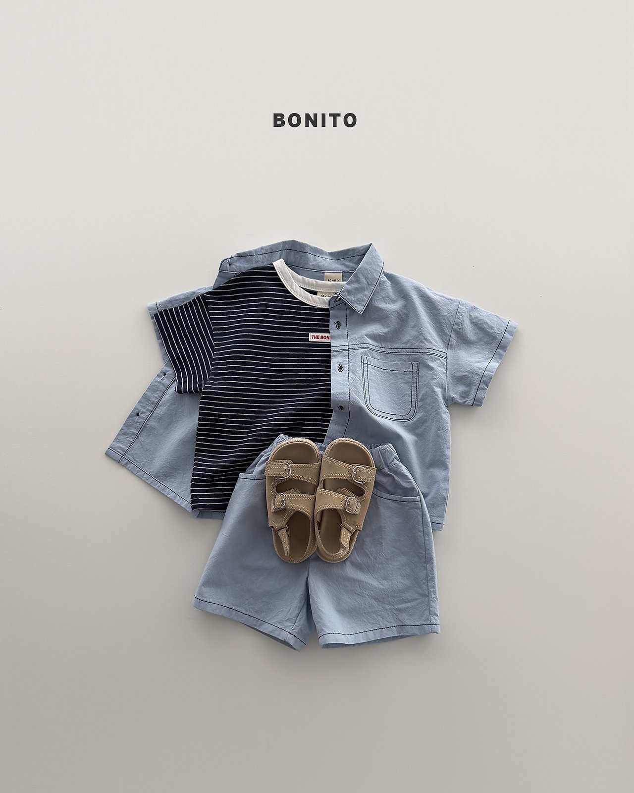 Bonito | Shirt and bottom set(Light blue L105-115)