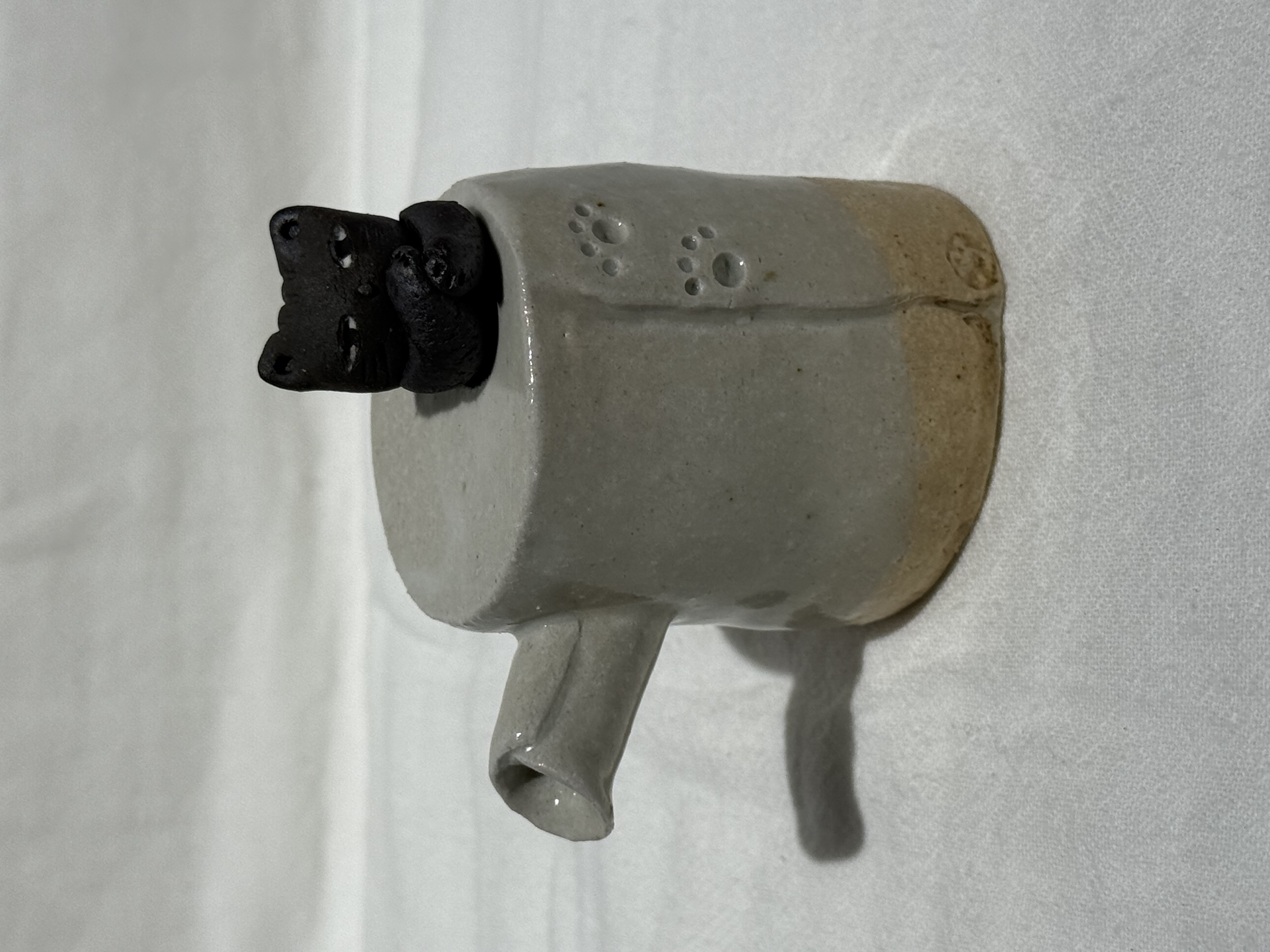 小谷文代 醬油壺 料壺 貓咪蓋子