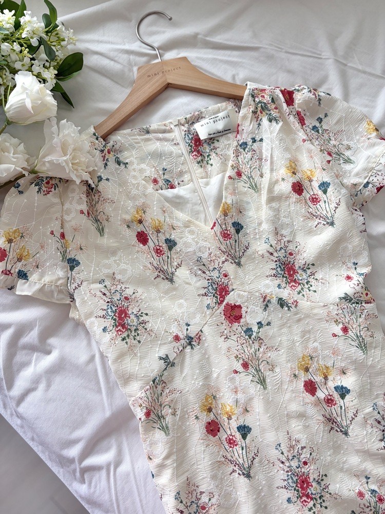 Premium Embroidered Floral Dress