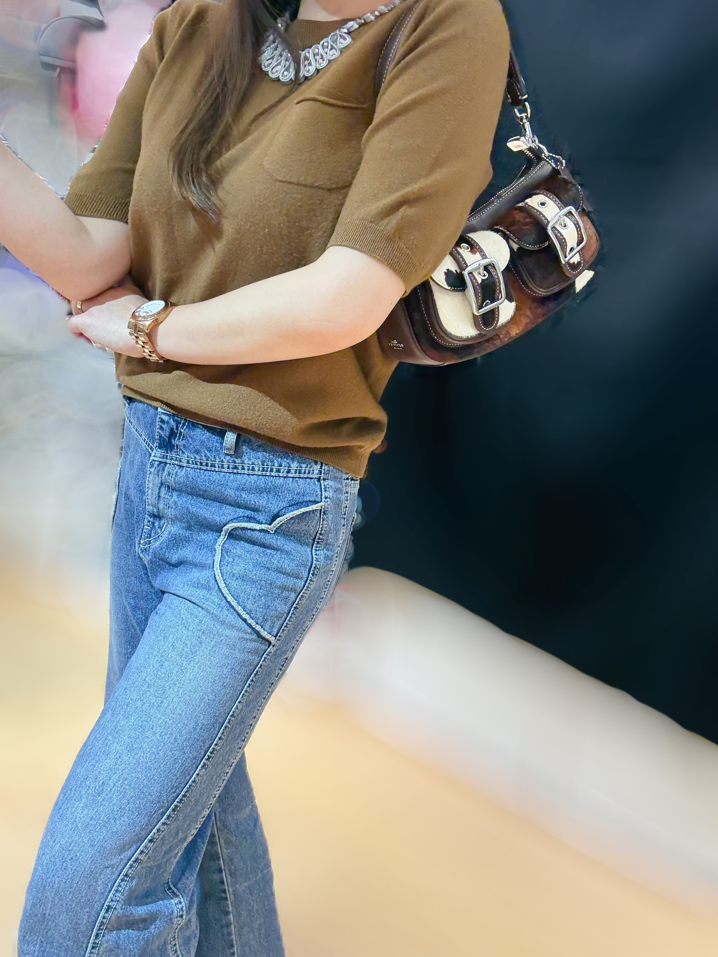 Coach Ashton bag cow print/haircalf