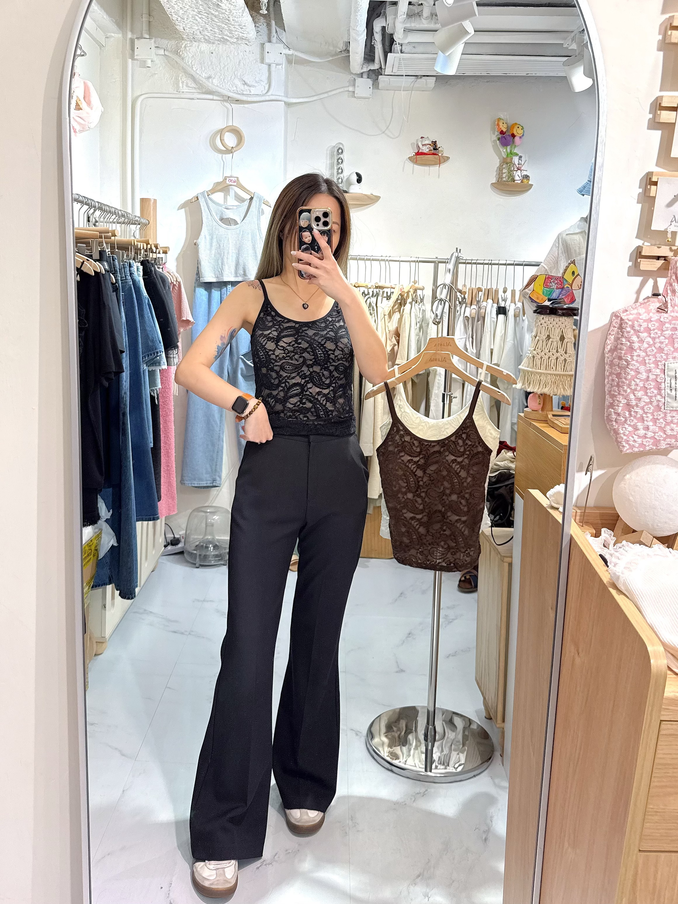 腰果花lace bra top