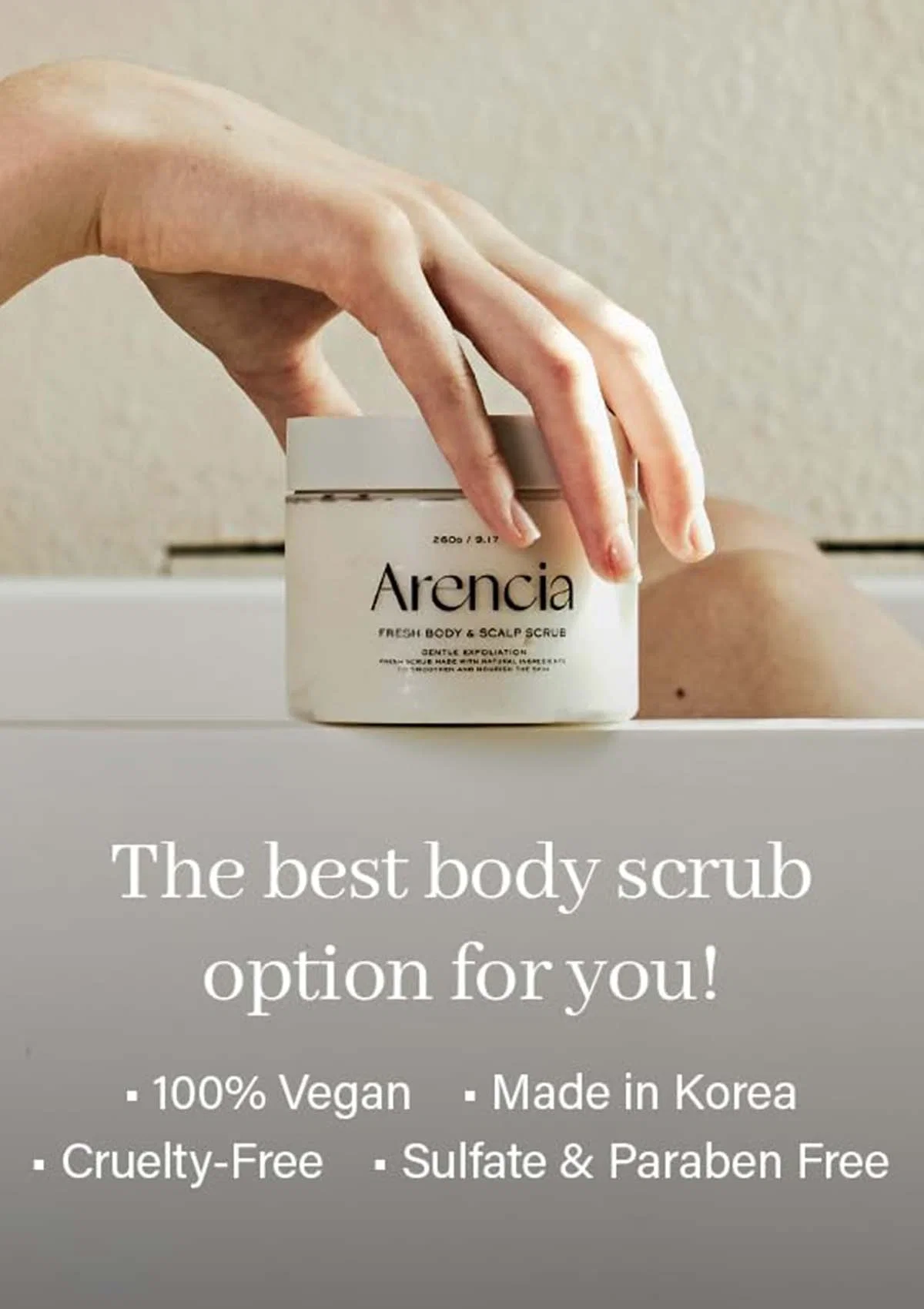 Arencia Fresh Cloud Scrub 身體磨砂 260g (5 Types) [預計9月中出貨]