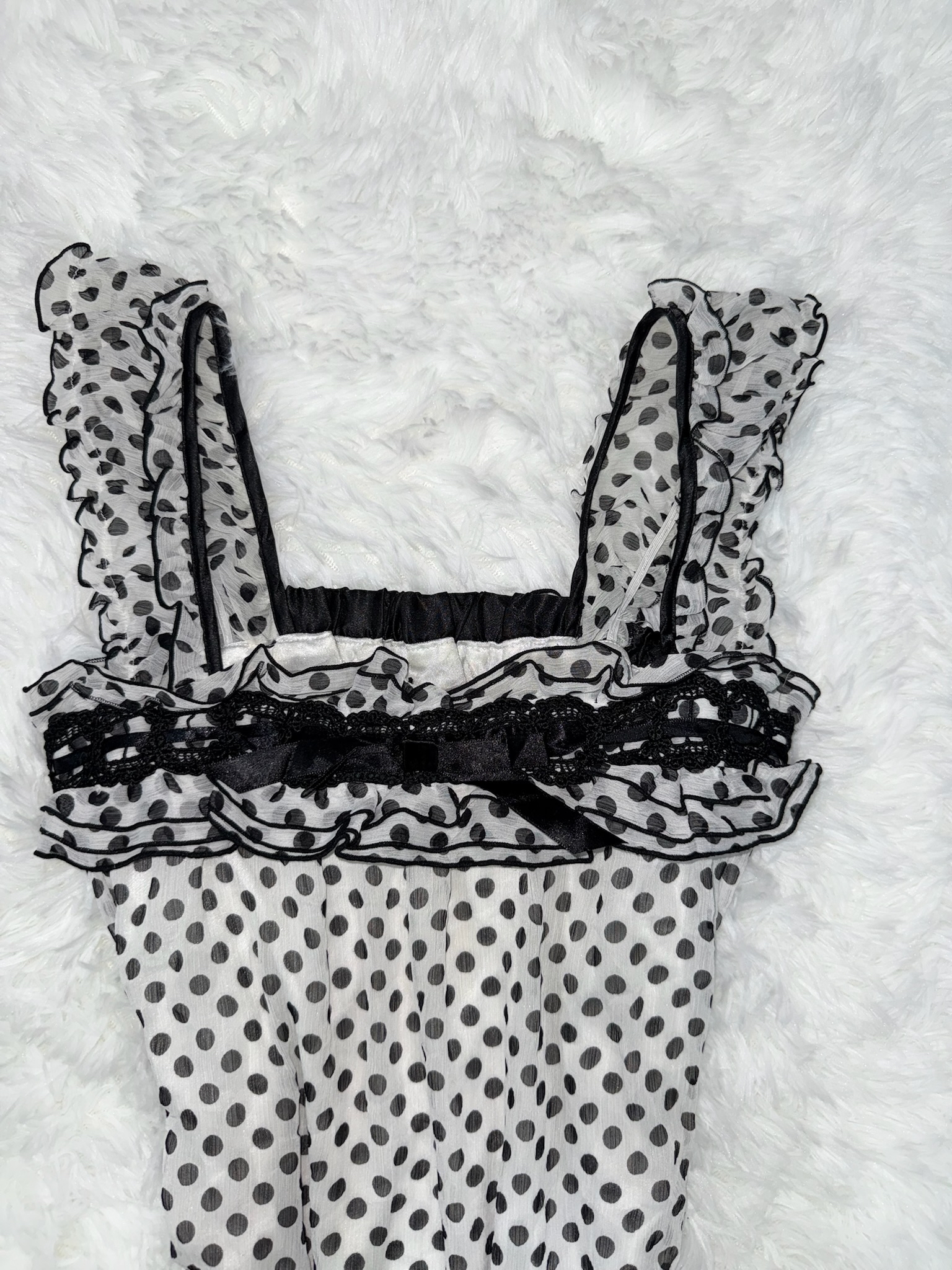 Polka Dots Bow Babydoll Dress