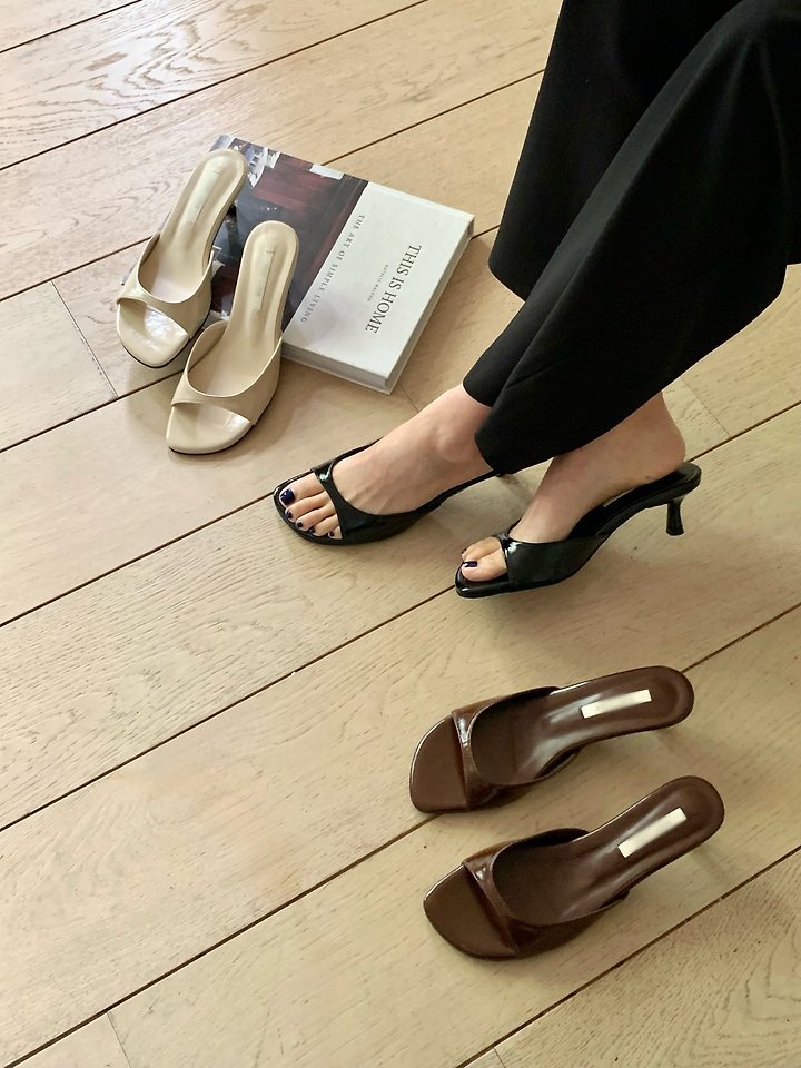 Open-toe Kitten Heels (3 colors)