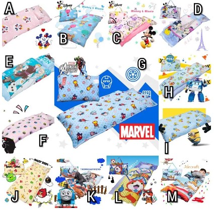 現貨-卡通靚款睡袋 -粉藍色Mickey熱氣球