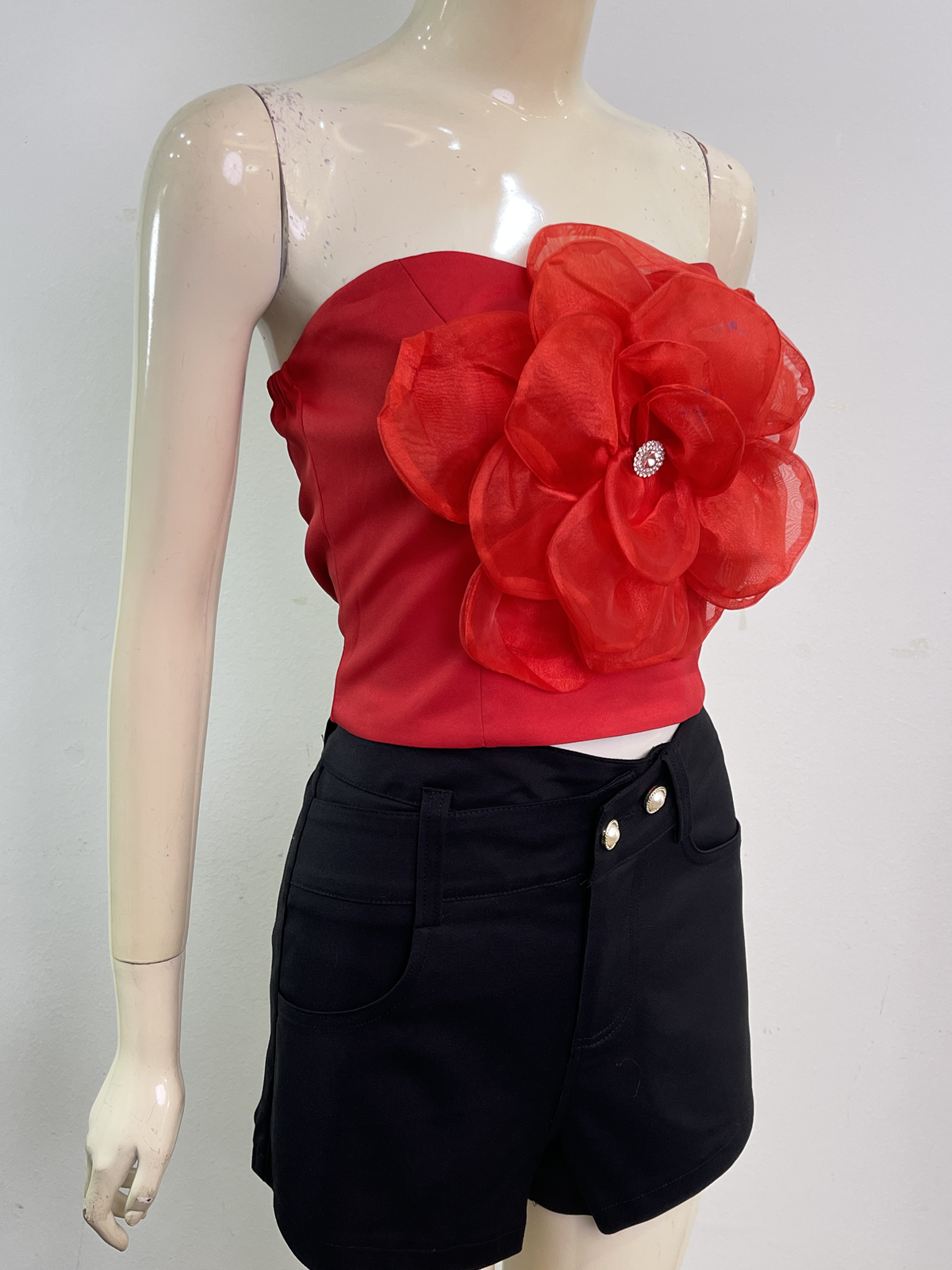 Midnight Bloom Strapless Luxe Top M135