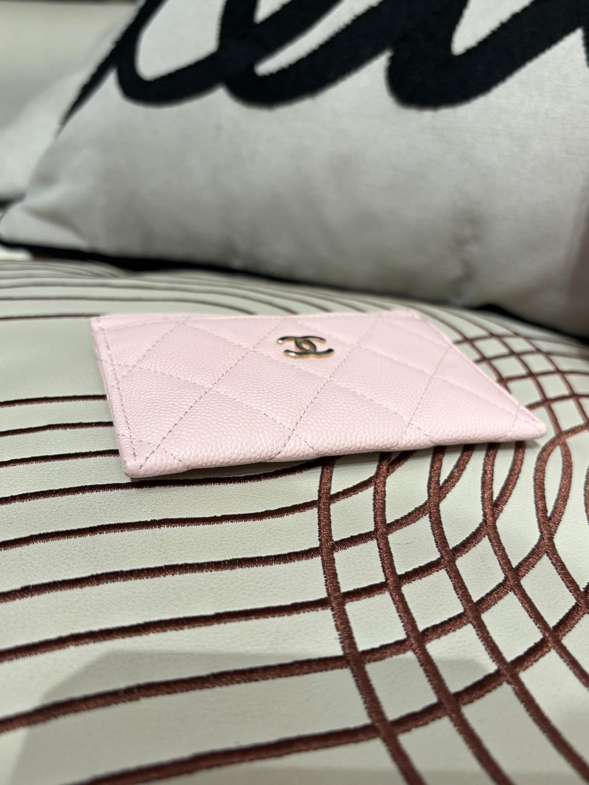 Chanel card holder 荔枝牛皮金扣 98%new ✅晶片✅塵袋