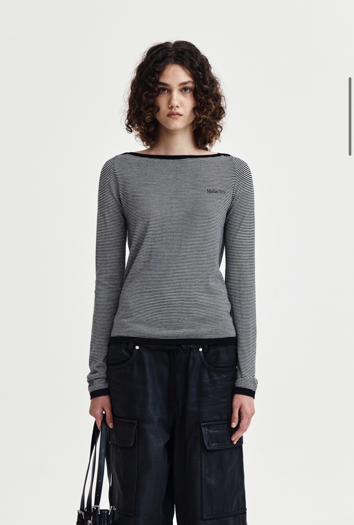 MATIN KIM 特價場 ESSENTIAL BOAT NECK KNIT TOP 