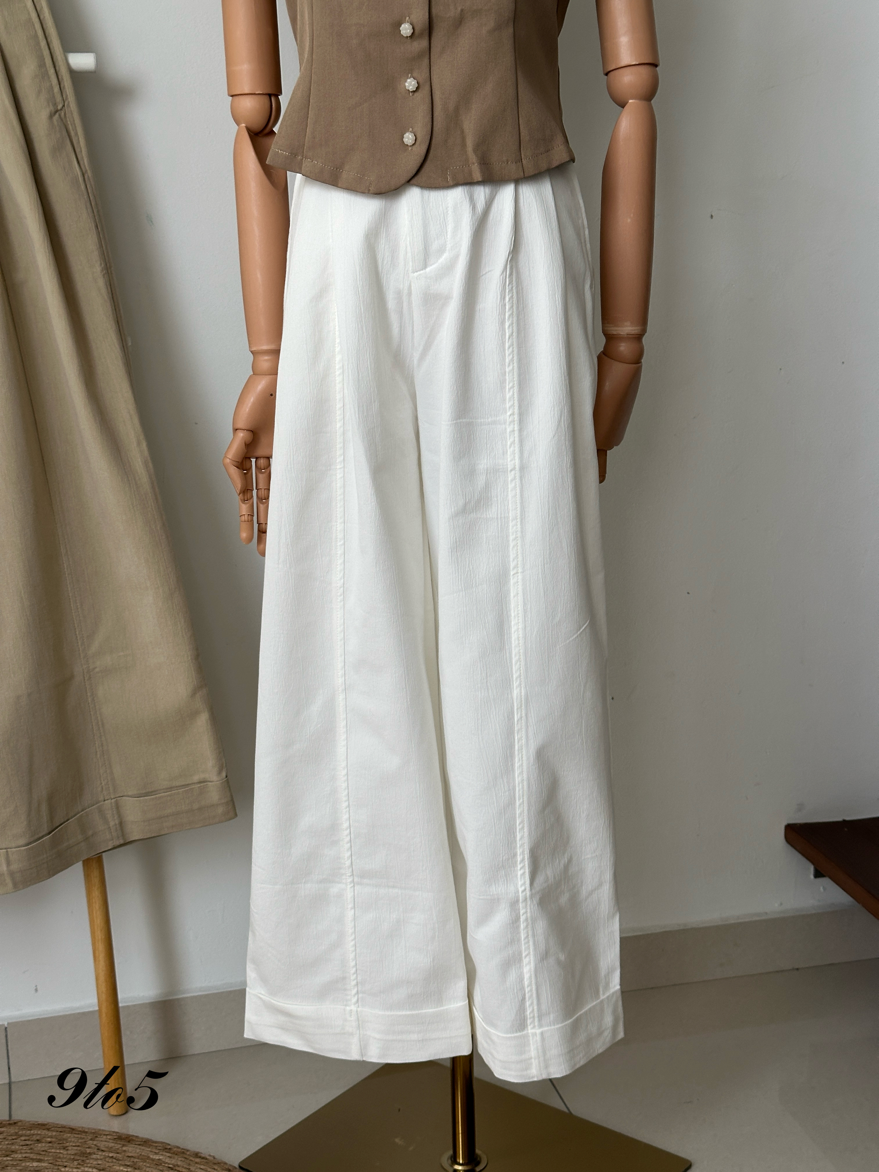 S1798 Wide Leg Long Pants - 3 Colors 