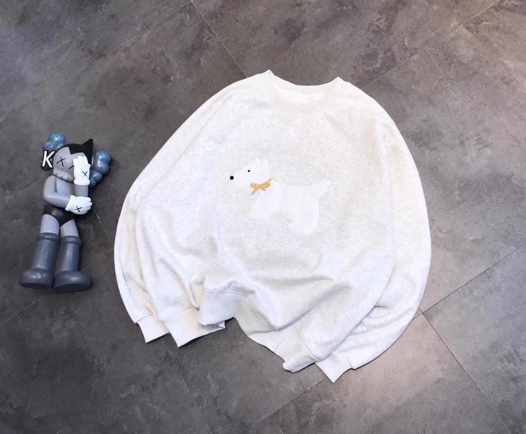 雪瑞納貼布金線刺繡小狗狗加絨衛衣 