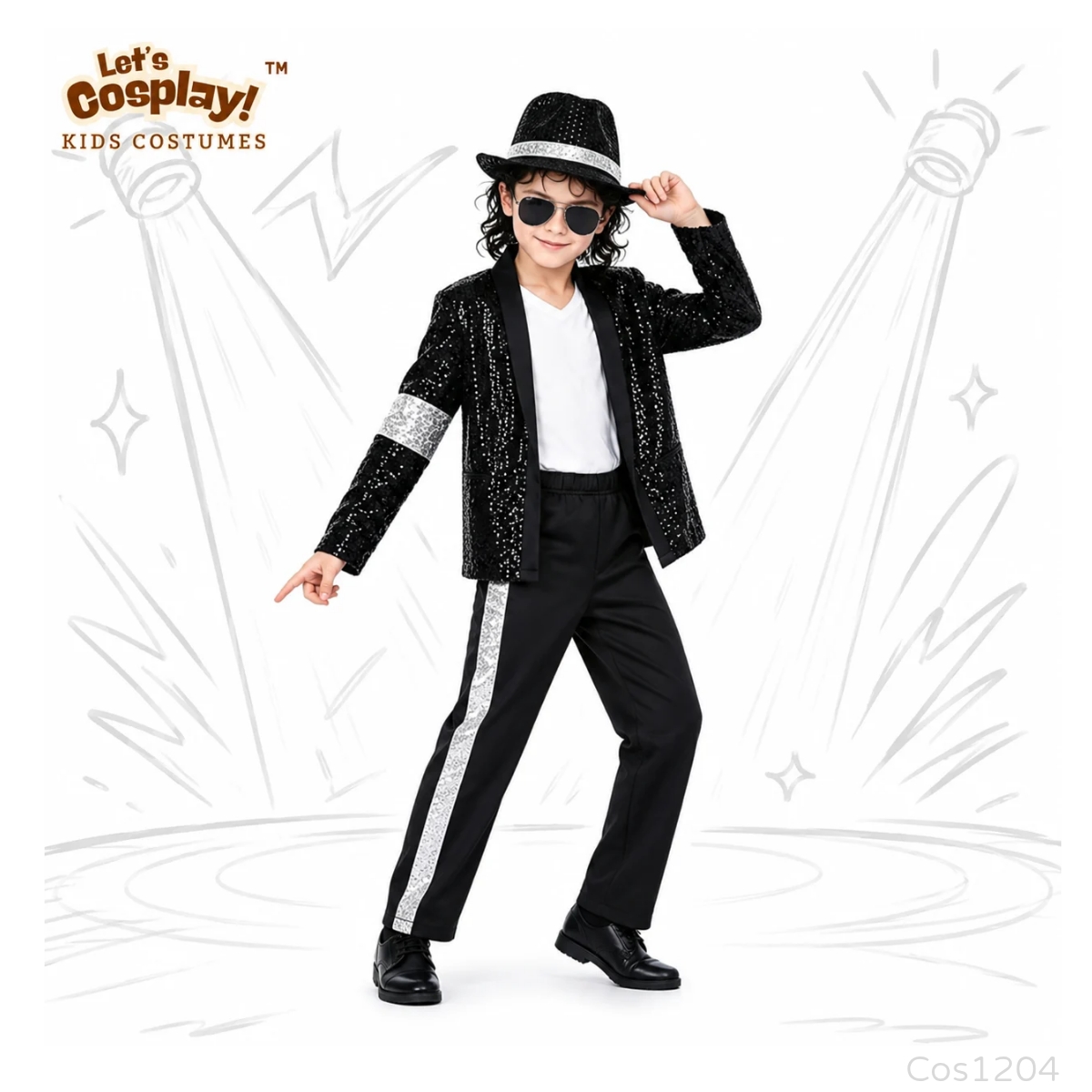 Michael Jackson costume 兒童名人模仿舞台 歌手舞蹈藝員服裝  香港現貨 Lets Cosplay