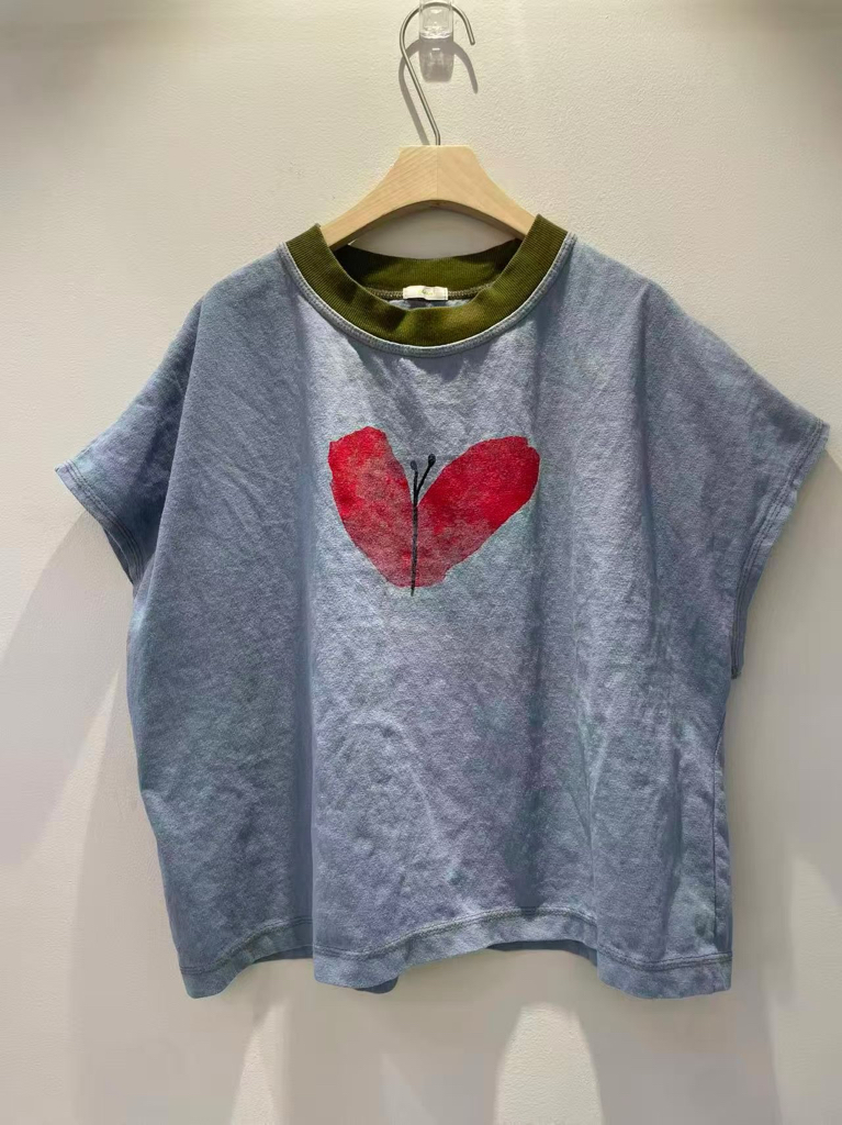 XNN OX 水印式蝴蝶top