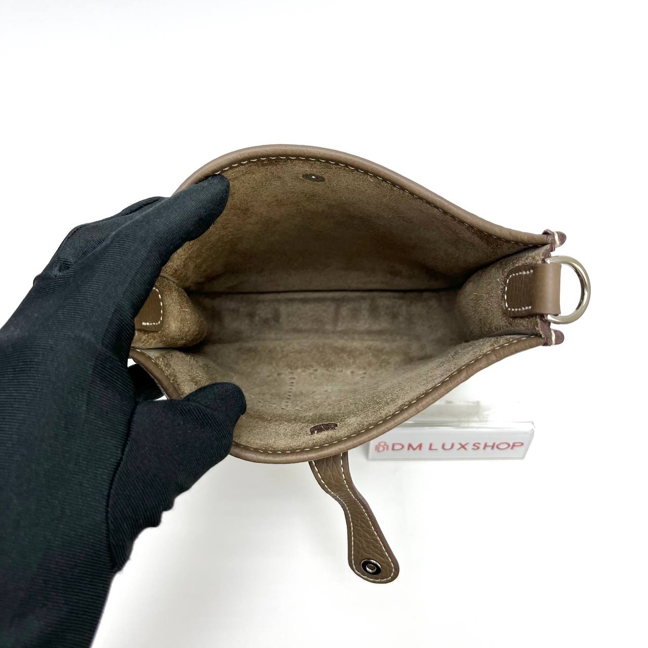 Hermes Mini Evelyne PHW with Navy Blue Strap (Stamp Z)