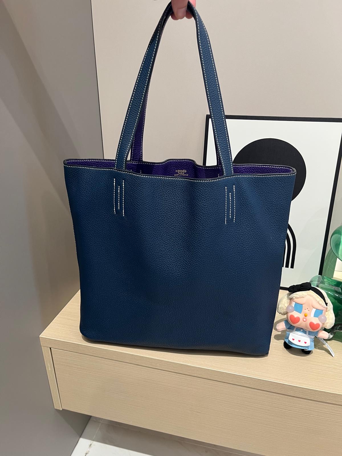 Hermes Double Sens 36 Tote Bag Stamp [Q] TC粒粒牛皮 100%Authentic, 98%New ✅Dust bag 
