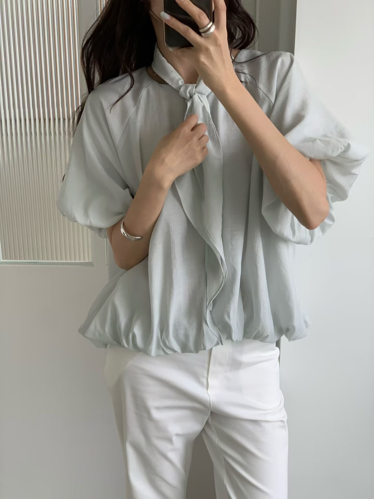 Puff sleeves blouse #top146