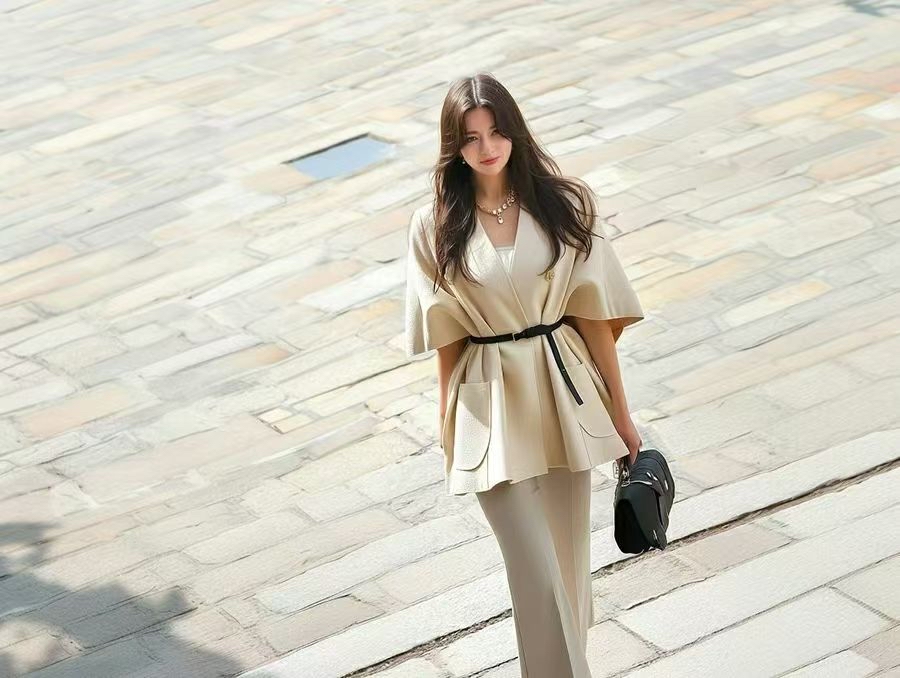 必買高質披肩連 belt